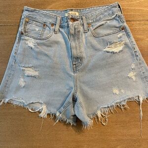 Women’s Madewell Curvy Momjean Short in Flintwood Wash